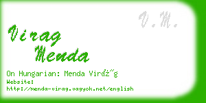 virag menda business card